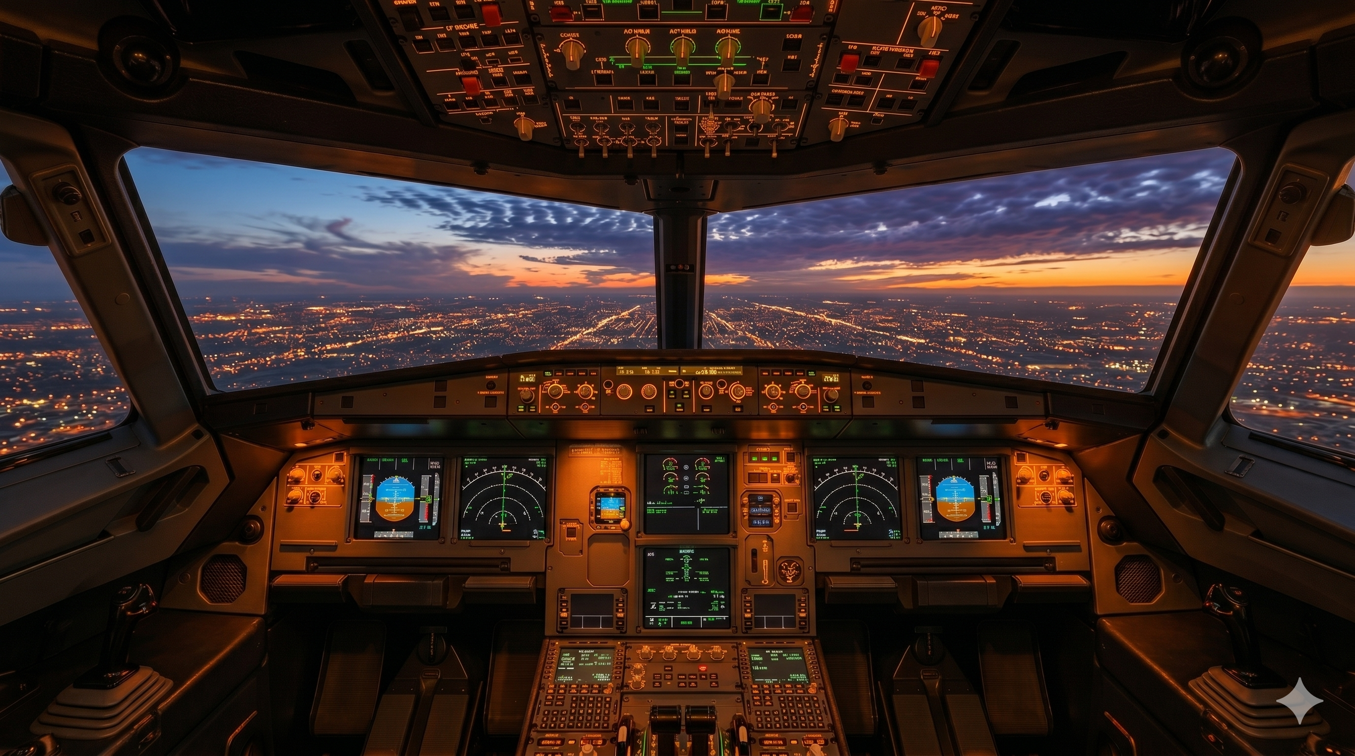 Airbus cockpit view