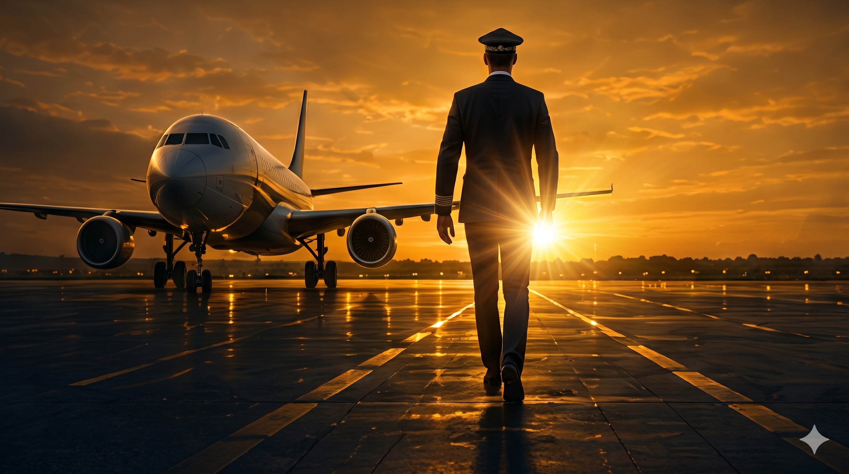 Aircraft at sunset