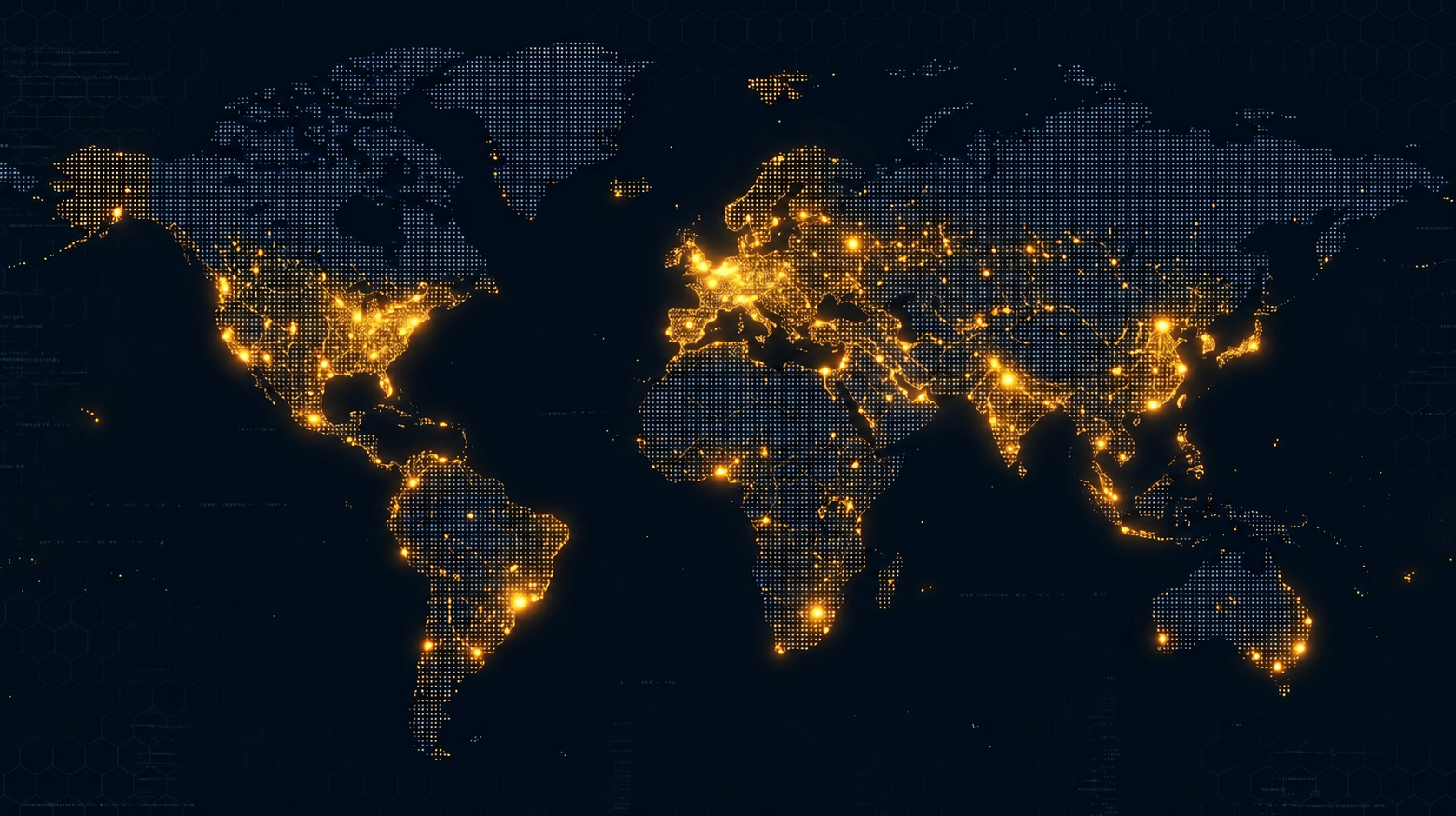 Global aviation route map